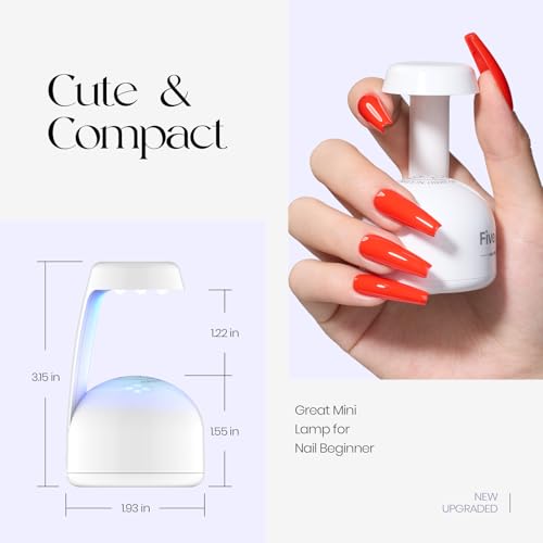 Five Angeles Mini UV Light for Gel Nails – Portable Flash Curing LED Lamp