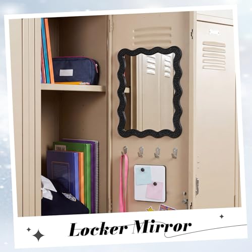 Gerrii Magnetic Locker Mirror for Girls - 5"x7" Rhinestone Makeup Mirror