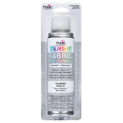 Tulip ColorShot Instant Fabric Spray Paint - 3oz Silver Shimmer
