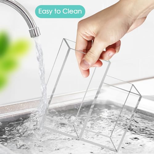 Clear Acrylic Toothbrush Holder with 5 Slots for Bathroom