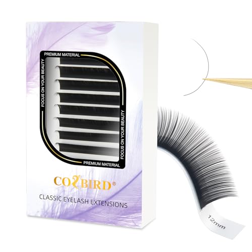 COZBIRD Classic Individual Lash Extensions Soft Matte Black 0.07 C 9mm
