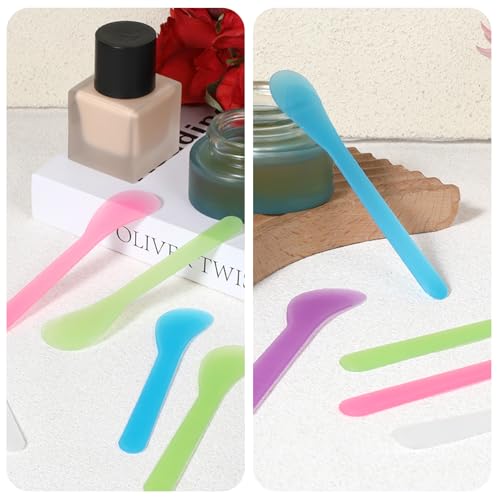 6 Pcs Plastic Makeup Spatulas Reusable Cosmetic Cream Scoops for Lotions