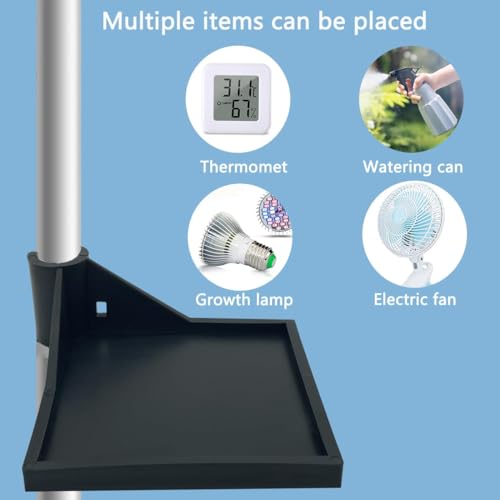 2 PCS Grow Tent Corner Shelves - Durable Black Tent Accessories