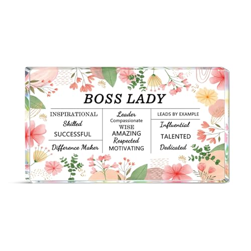 Boss Lady Acrylic Desk Plaque - Office Decor Gift for Female Manager