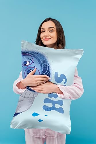 Jay Franco Disney Inside Out Sadness Satin Pillowcase, Standard 20x30 Blue