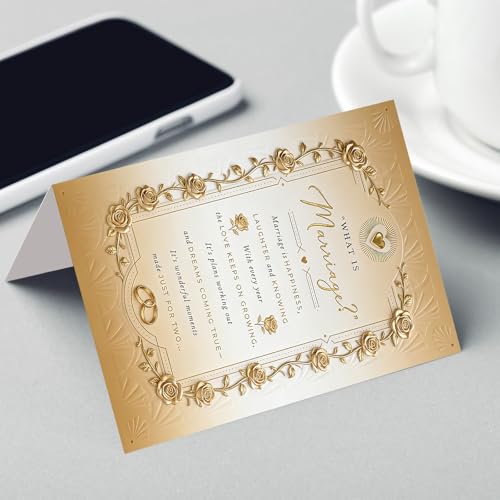 Elegant Wedding Card for Newlyweds | FANCYLUCKY Marriage Gift