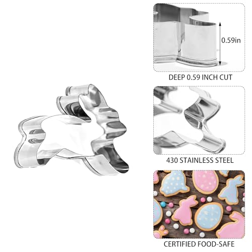 Easter Cookie Cutters Set - 11 Stainless Steel Shapes for Baking