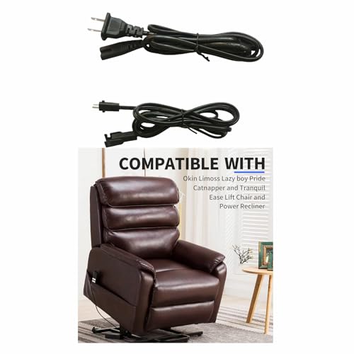 6ft AC Power Cord for Lift Chair & Recliner - Replacement Power Cable