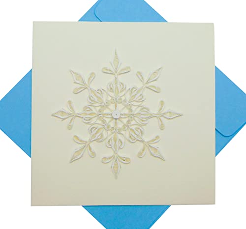 Greenhandshake Christmas Quilling Card 3D Collection Snowflake Handmade Greeting Card for All Occasions