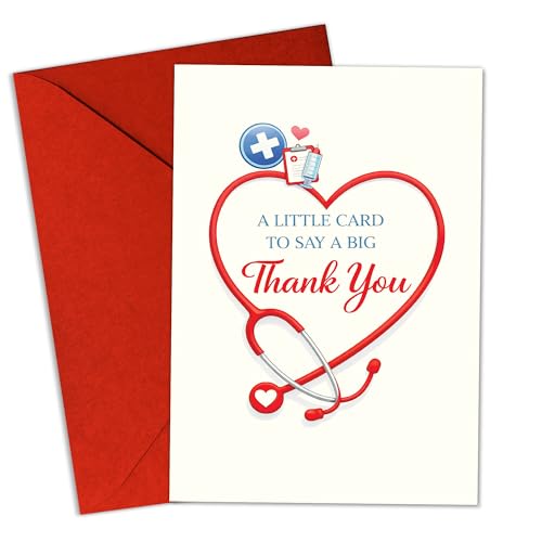 Nurse Appreciation Card - Cute Stethoscope Heart Design