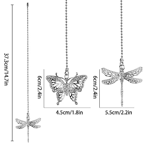 2-Piece Dragonfly & Butterfly Ceiling Fan Pull Chain Extender