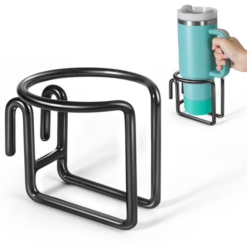 Kevenal Stainless Steel Shopping Cart Cup Holder - Universal Fit, Anti-Slip & Rust-Resistant