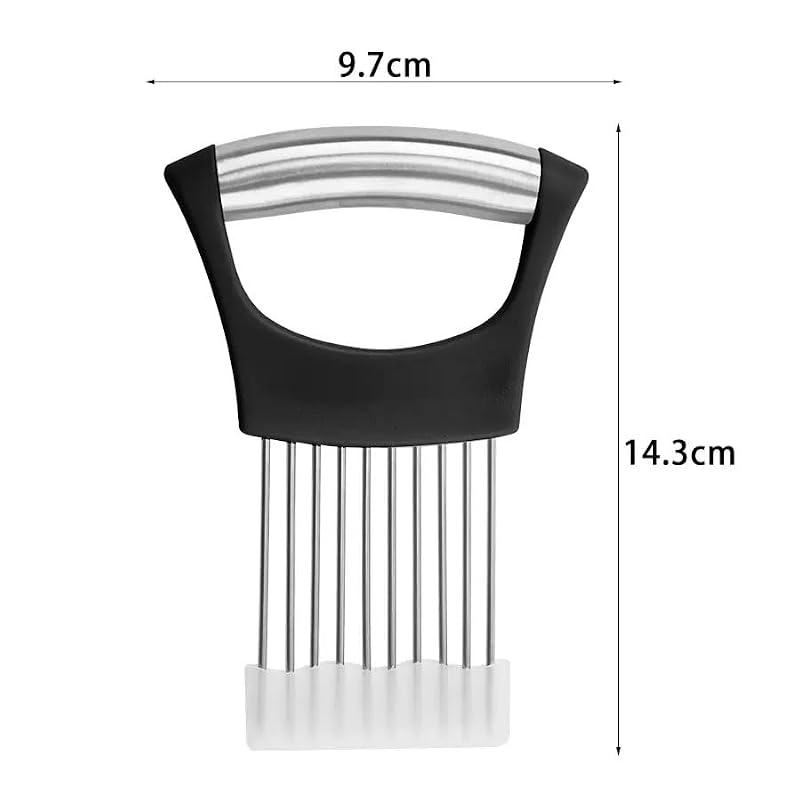 JCNART Large Stainless Steel Onion Slicer & Vegetable Holder