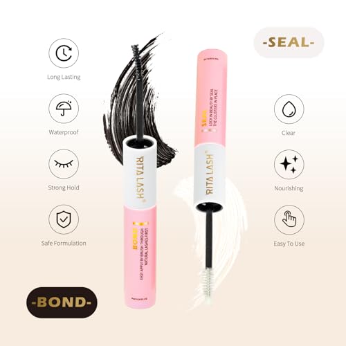 RITALASH 2-in-1 Lash Bond and Seal Waterproof Eyelash Cluster Glue