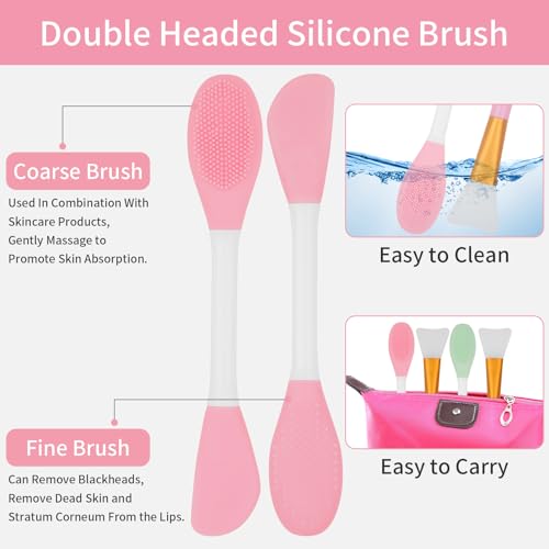 Volisau 4Pcs Silicone Face Mask Applicator Brushes & Spatulas
