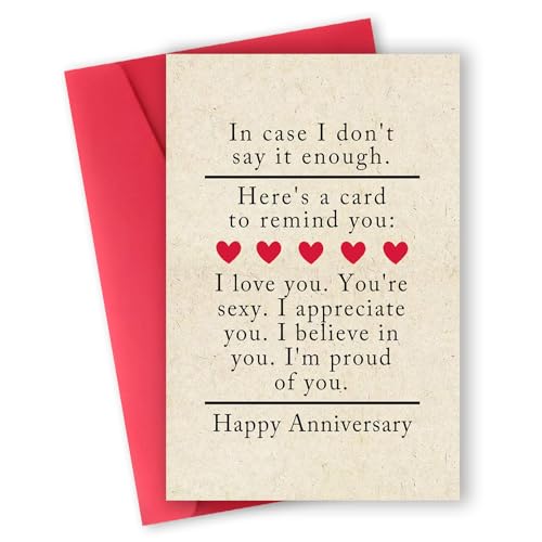Premium Wedding Anniversary Card with Envelope - 8x5.3 Inch