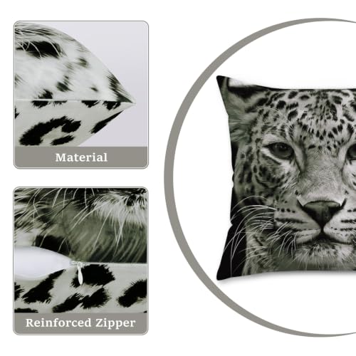 Cozzsnuge Animal Print Velvet Throw Pillow Covers, 18x18 Inch Set of 2