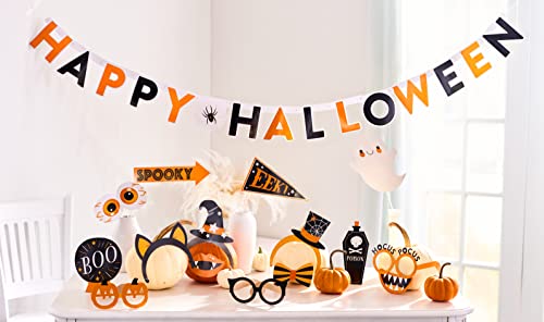 Halloween Photo Booth Kit with 22 Props & Banner - American Greetings