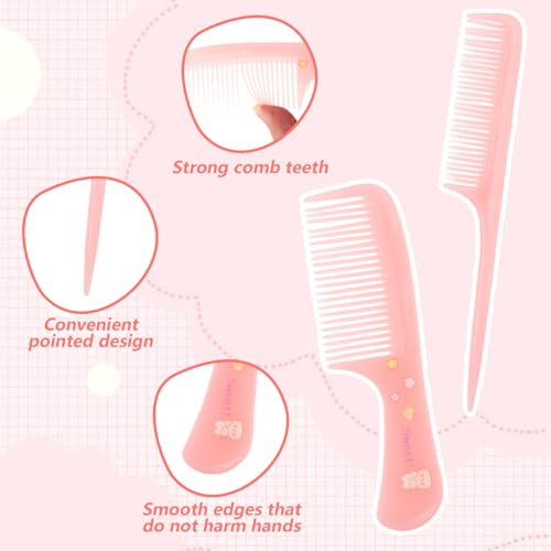 LUSTRIB 8Pcs Baby Hair Comb Set Cute Bear Toddler Grooming Kit