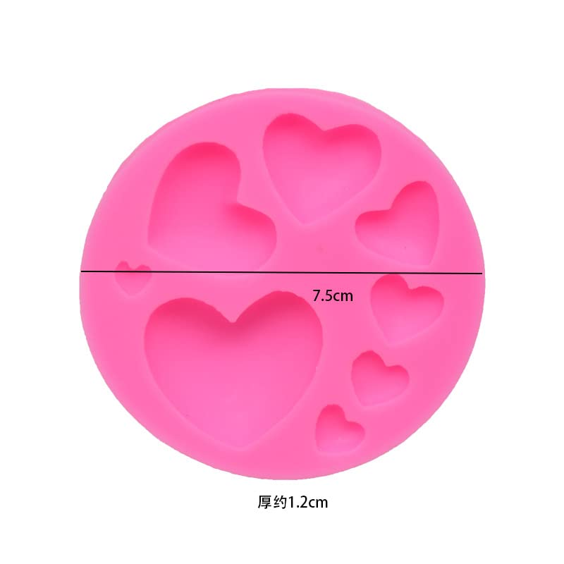 Heart-Shaped Silicone Molds Set of 2 for Baking & Candy Making