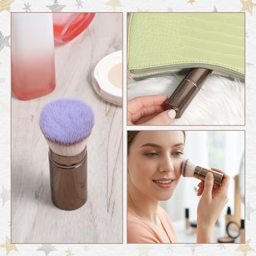 Xelsluthe Retractable Kabuki Makeup Brush - Portable Travel Face Brush