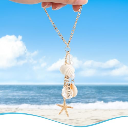 HOHUCRAB Sea Shells & Starfish Car Mirror Hanging Charm - Classic Style