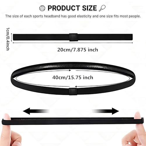 4 Pack Sports Headbands for Women Elastic Non-Slip Absorb Sweat 4 Colors