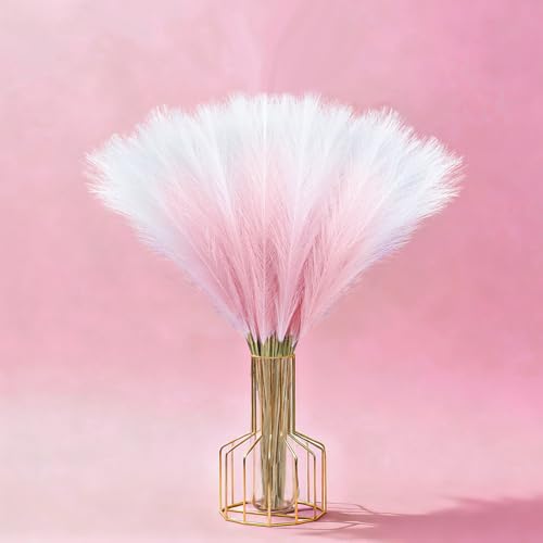 Pink Pampas Grass Decor - 50Pcs 21.6" Faux Pompas for Boho Home