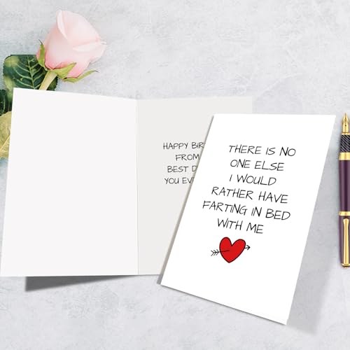 Funny Farting Birthday Card for Husband or Wife - Humorous Greeting Card