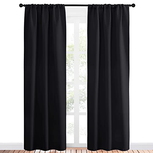 NICETOWN Blackout Curtains for Kitchen - 34"W x 84"L Thermal Drapes, 2 Pack