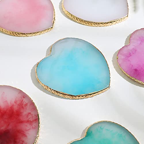 Resin Nail Art Palette and Polish Mixing Plate with Gold Edge