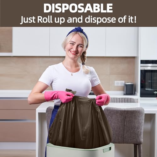 DaiUni Brown Plastic Disposable Tablecloth 54" x 108" Rectangle