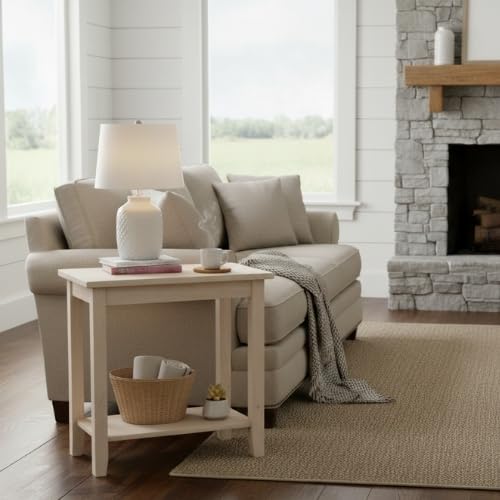 International Concepts Portman Accent Table, Solid Parawood, Unfinished