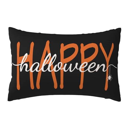 Halloween Spider Pillow Cover 20 x 12 Inch | Gothic Throw Cushion