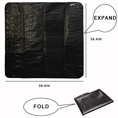 BIUWING 2-Pack 39.4x39.4 Inch Waterproof Foldable Plant Repotting Mat for Indoor Gardening