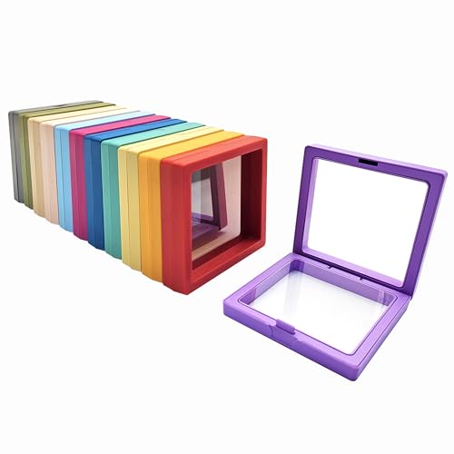 3.54" Multicolour 3D Floating Frame Jewelry Box - Stackable Organizer