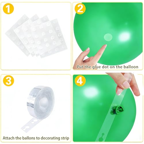70-Pack Colorful Balloon Garland Kit - Blue, Green, Red, Yellow Latex Set