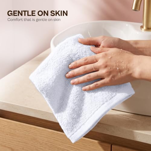 Utopia Towels 60-Pack Cotton Washcloths, 12x12 Inch, White