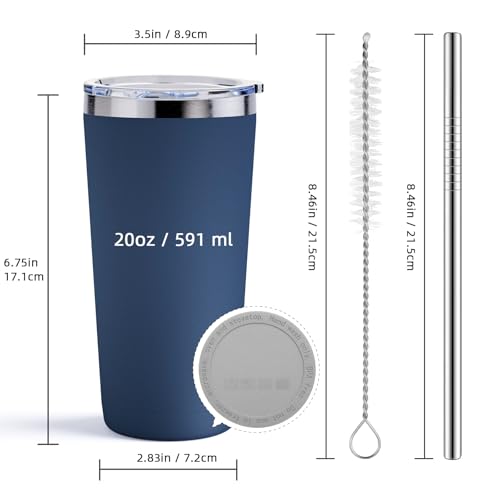 GGQ 20oz Lavender Travel Coffee Tumbler - Stainless Steel, Double Wall Insulated