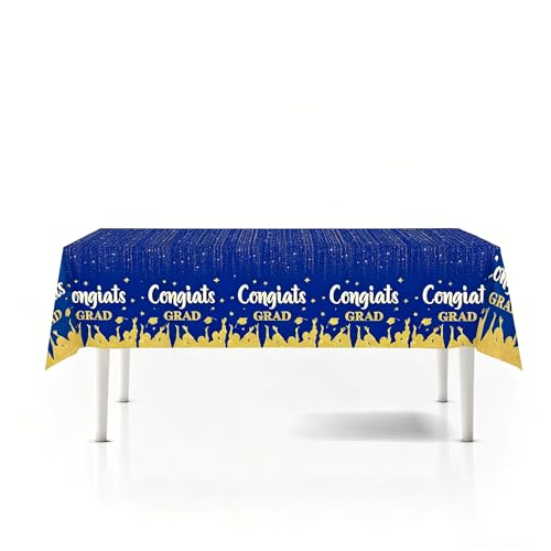 Graduation Tablecloths - 3 Pack Blue Class of 2026 54x108 in