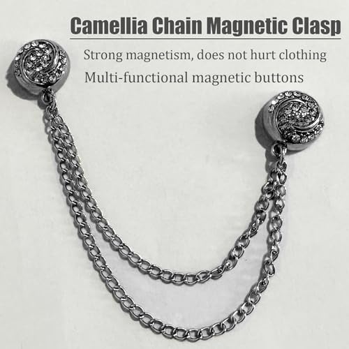 Black-Swirl Magnetic Clips Chain 2-Pack for Hijab & Pant Hem