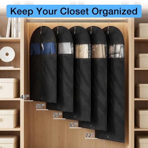 Moucas 2-Pack 43-Inch Garment Bags for Suits & Jackets