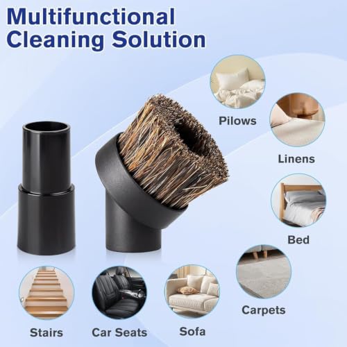 2-Pack Round Horsehair Vacuum Dust Brush Attachment for Shark Vacuums