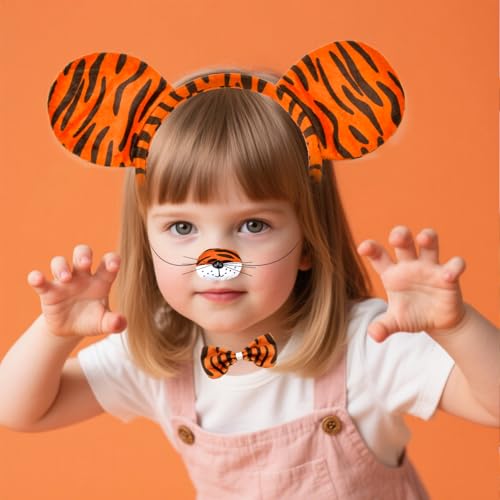 Adults Halloween Animal Costume Set – Tiger, Dalmatian, Giraffe & Pig