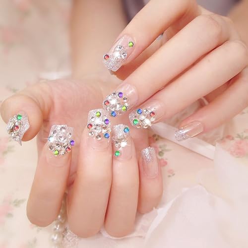 Meyeyaia 14400PCS 3mm Acrylic Rhinestones Clear AB Pointed Back Craft Gems