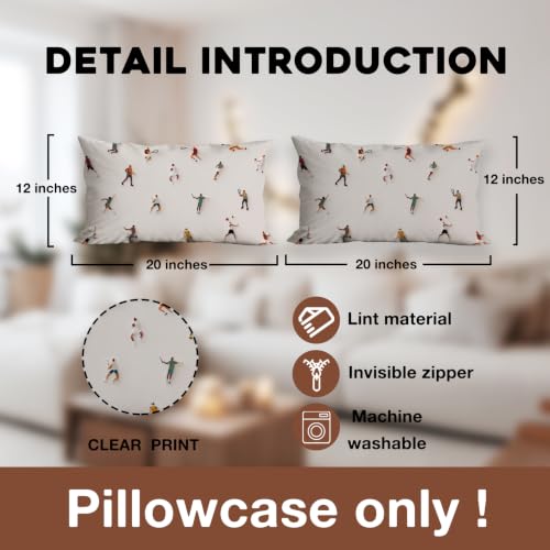 huester Tiny Male Sports Players Pillow Cover 12x20 Exercise03