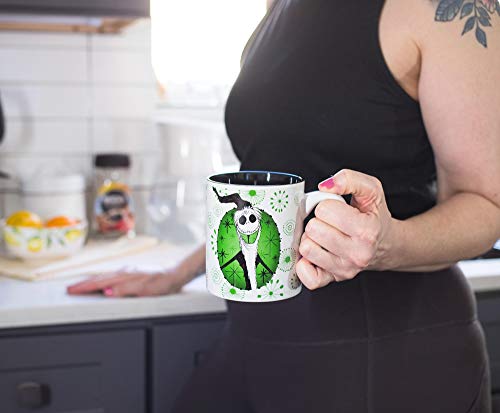 Nightmare Before Christmas Jack Holiday Themed Ceramic Mug Set - 14oz, Set of 2