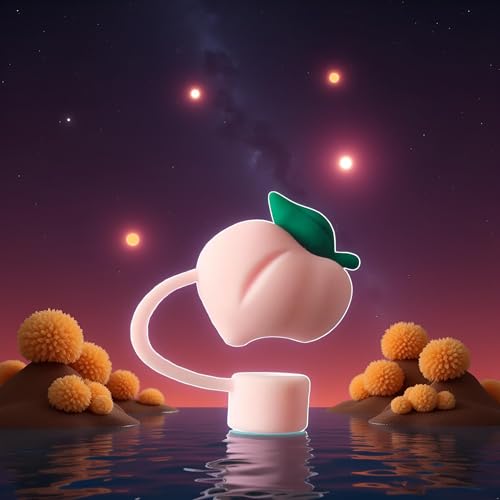 Peach Silicone Straw Cover for Stanley 30/40 Oz Tumblers