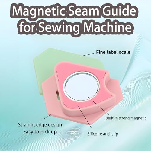 Magnetic Seam Guide for Sewing Machine with Scale Light Pink