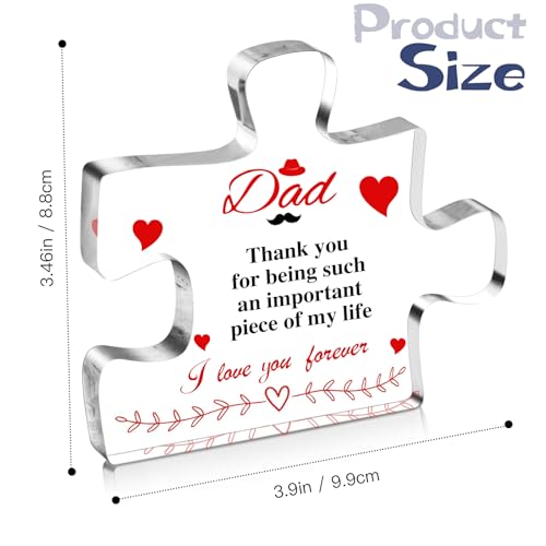Acrylic Heart Block for Dad - Sentimental Father's Day Gift
